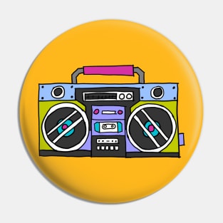 Miniature boombox Pin