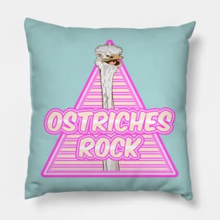 Ostriches Rock Pillow