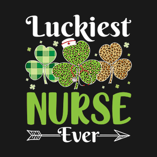 Shamrocks Luckiest Nurse Ever Happy Saint Patrick Day Me You T-Shirt