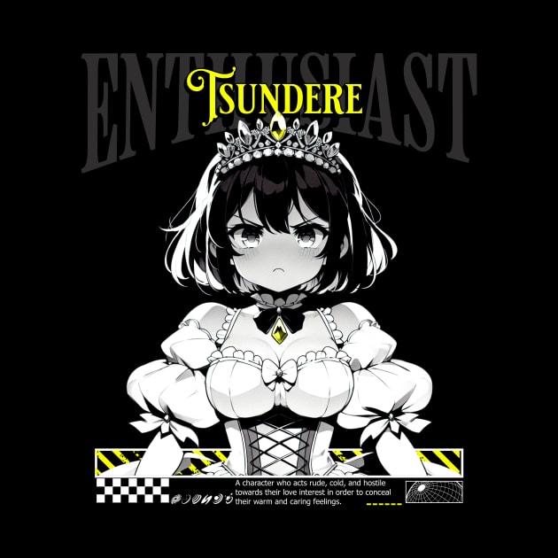 Tsundere Enthusiast - Aesthetic streetwear hard love girl by Asiadesign