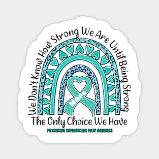 Progressive Supranuclear Palsy Awareness - rainbow leopard ribbon strong Magnet