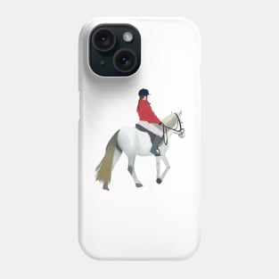 Girl Riding White Horse Phone Case