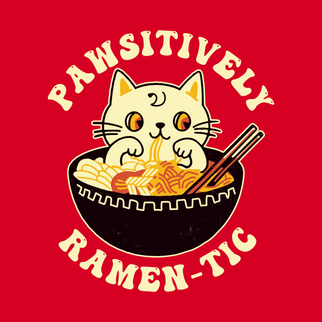 Cat and Ramen by iamrobman