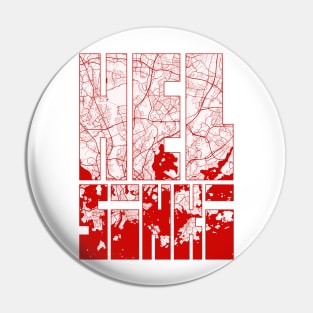 Helsinki, Finland City Map Typography - Oriental Pin