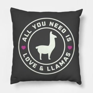 All You Need Is Love & Llamas Alpacas Pillow