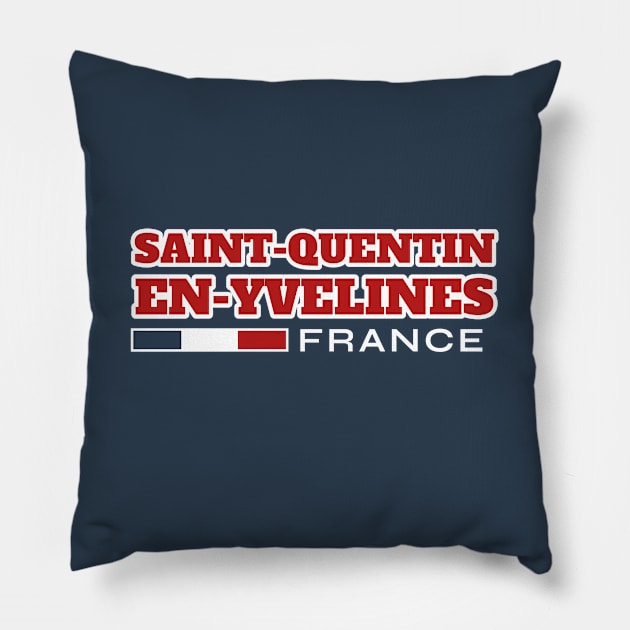 Saint-Quentin-en-Yvelines France Retro Pillow by urban-wild-prints