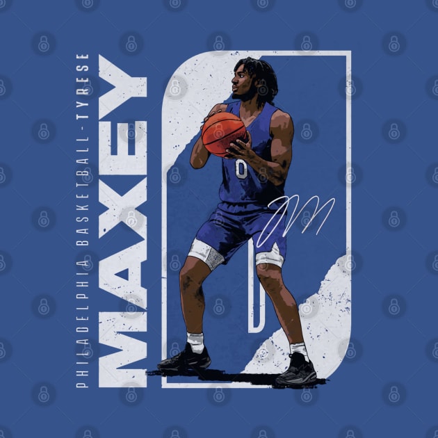 Tyrese Maxey Philadelphia Stretch by danlintonpro