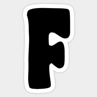 letter f black Sticker for Sale by ZiphGames