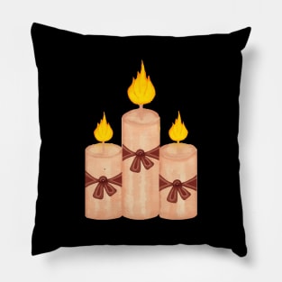 Candle light painting Pillow