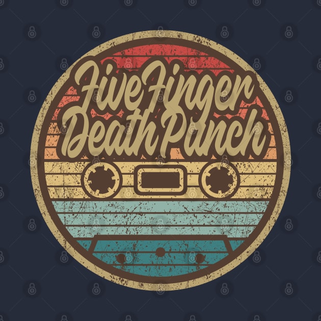 Five Finger Death Punch Retro Cassette Circle by penciltimes