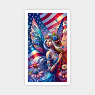 USA American Fairy Magnet