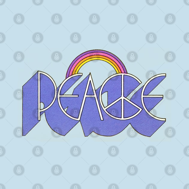 'Peace' Sign Logo - Vintage Typography Art by DankFutura