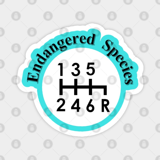 Endangered Species gear shift logo Magnet by etihi111@gmail.com