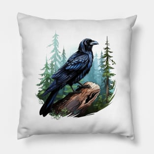 Raven Forest Pillow