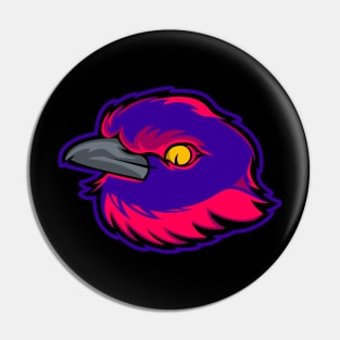 Graceful Head of a Lilac Bird Pin