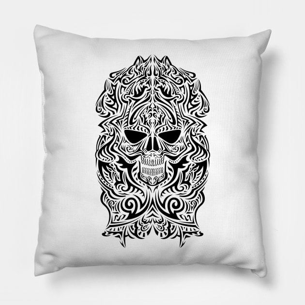 Skull tattoo Pillow by JORDYGRAPH