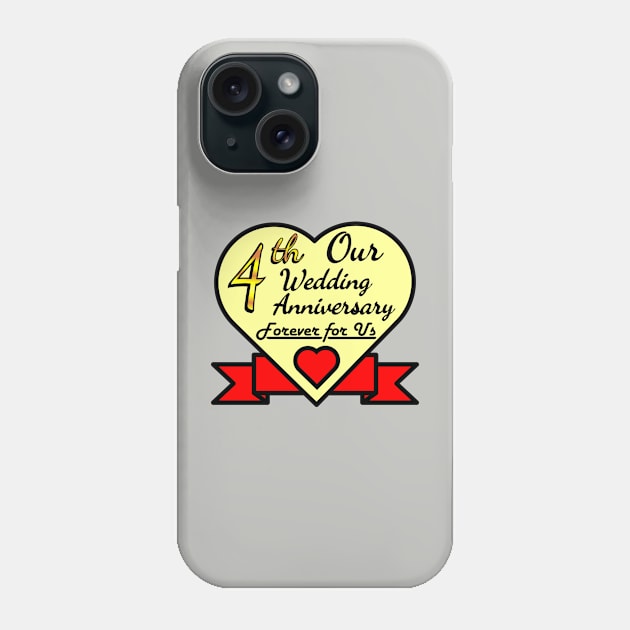 4th wedding anniversary Phone Case by POD_CHOIRUL