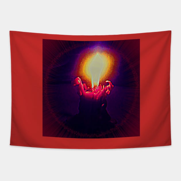 Little candle. Bright light. Tapestry by MinnieMot