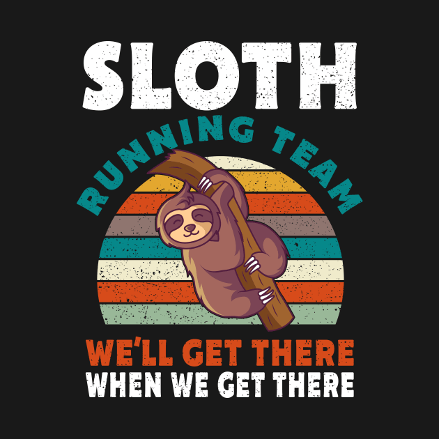 Sloth Running Team Gift by Delightful Designs