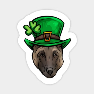 St Patricks Day Belgian Malinois Magnet