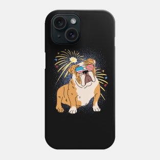 Cool Dog USA flag Patriotic 4th July independence day coolest shirt for july forth Phone Case