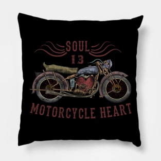 Motorcycle Heart Pillow