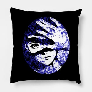 Punk Fashion Style Oval Blue Glowing Girl Pillow