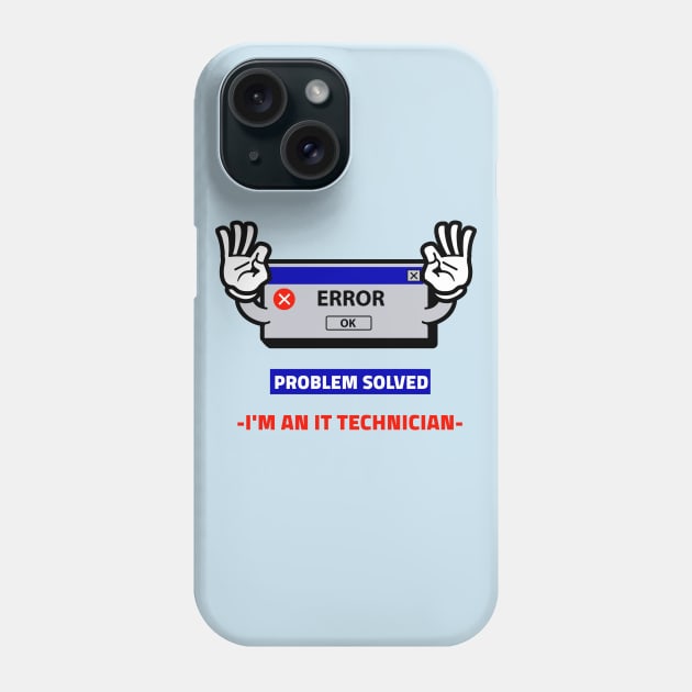 Computer error IT technician design Phone Case by Lemon Squeezy design 