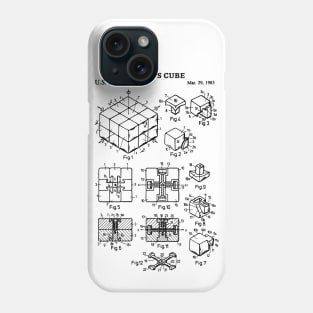 Rubiks cube patent vintage rubix cube Phone Case