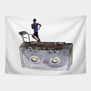 Cassette Tape Running Treadmill Tapestry