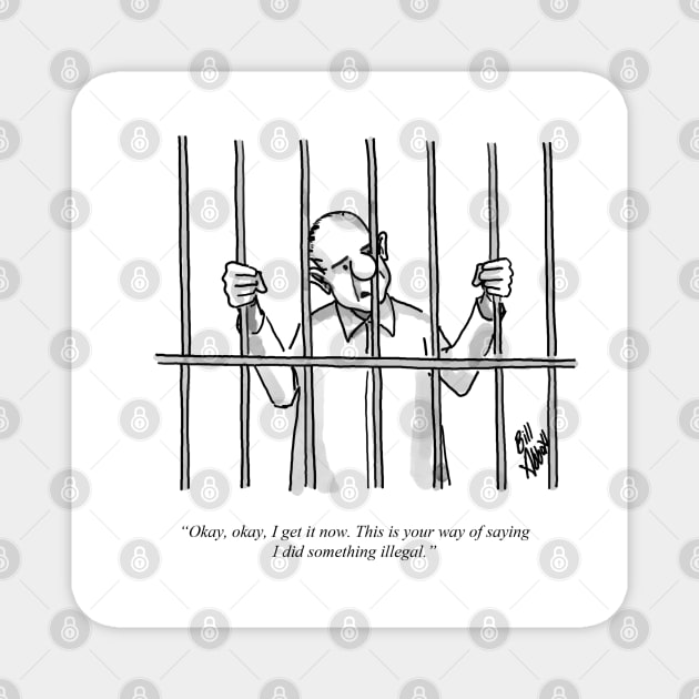 Classic Jail Cartoon Magnet by abbottcartoons