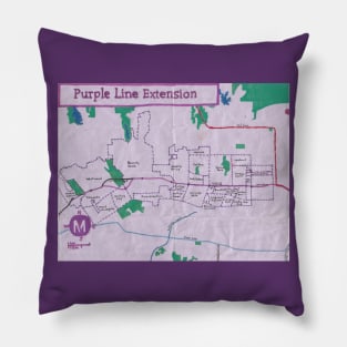 Purple Line Extension Pillow