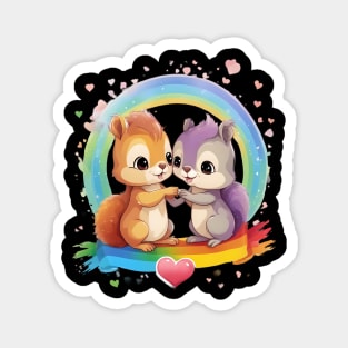 Valentine Squirrel Magnet