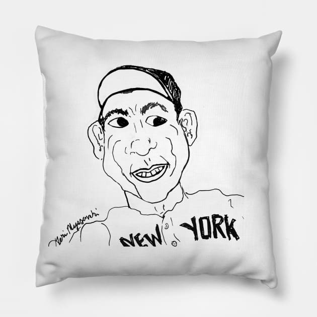 Yogi Berra 1953 Pillow by TheArtQueenOfMichigan 