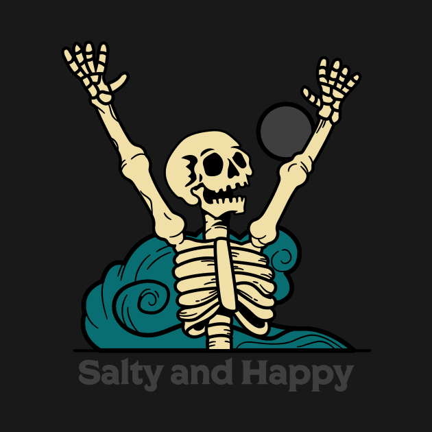 Salty and Happy Skeleton by 4ntler