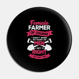 Farming Farm Female Farmer Girl Gift Pin