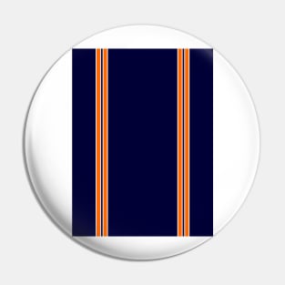 Luton Town Retro Away 2001 - 03 Navy and Orange White Pin Stripes Pin