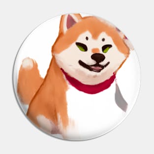 Cute Akita Inu Drawing Pin