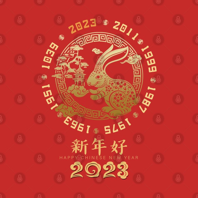 Chinese New Year 2023 - Year of the Rabbit Chinese Zodiac by Gendon Design