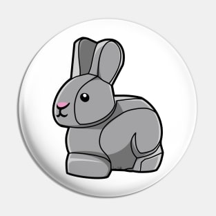 LEGO Bunny (Light Grey) Pin