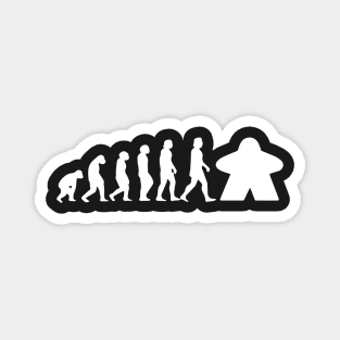 Meeple Evolution Board Game Graphic - Tabletop Gaming Magnet