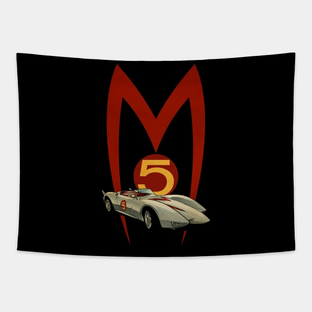 VINTAGE SPEED RACER MACH 5 copy Tapestry by GOAT777