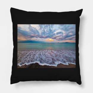 Amazing sky at the beach Pillow