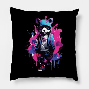 graffiti art panda design Pillow