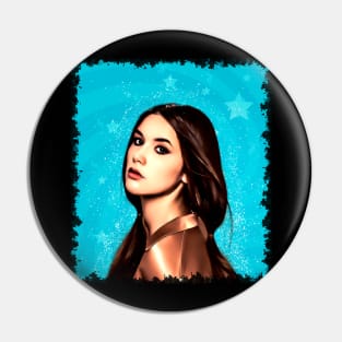 Woman Wearing Trendy Hairstyle Vector Art Pin