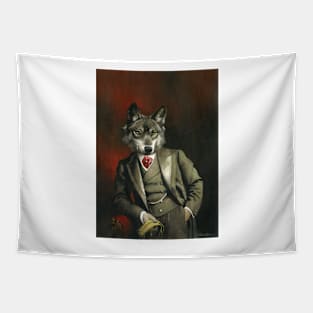 Victorian Mr Wolf Tapestry