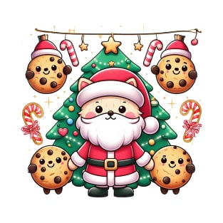 Christmas Cat with Adorable Cookies T-Shirt