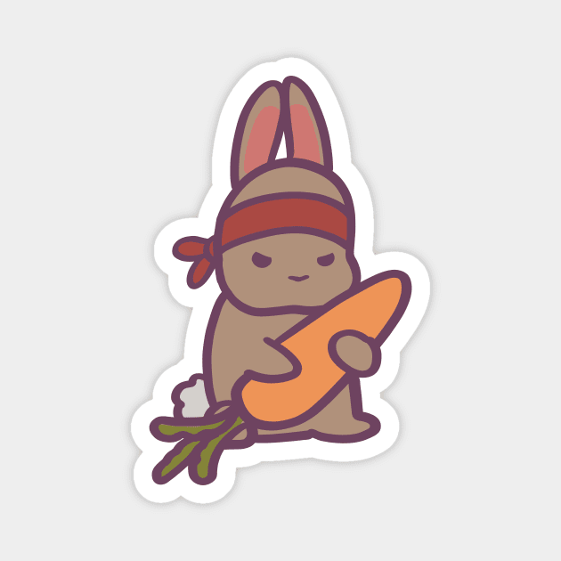 Bunny Commando Magnet by ThumboArtBumbo