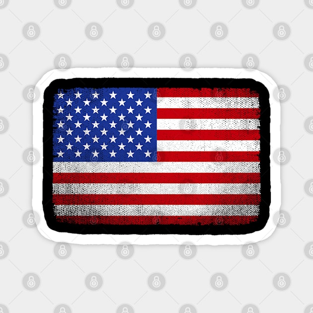 USA Flag Vintage Magnet by AllWellia