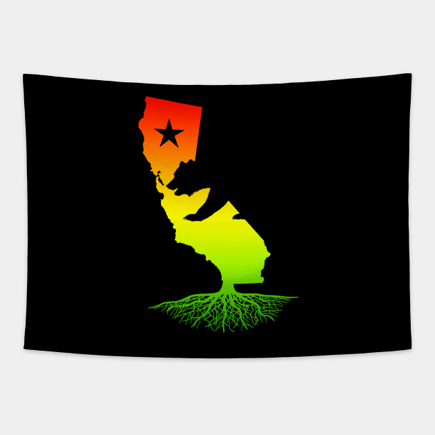 California Roots (Rasta surfer colors) Tapestry by robotface